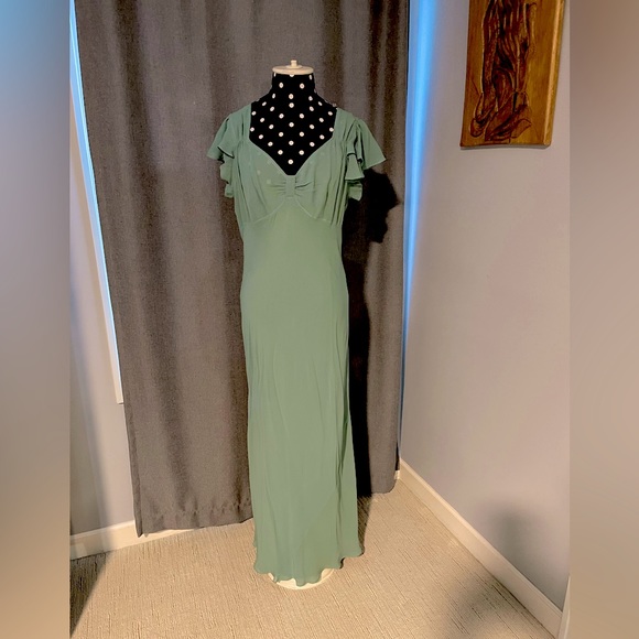 NWT Reformation Lisola Dress - Verdigris | size Large - Picture 2 of 5